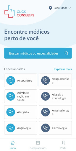 Android application ClickConsultas screenshort