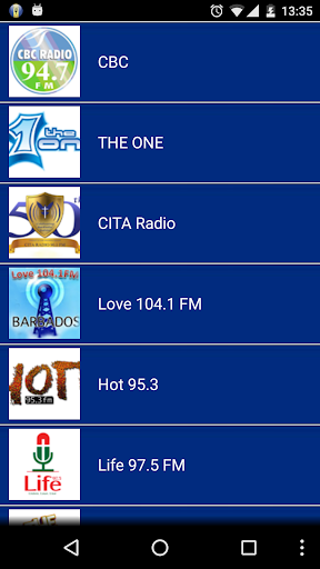 Android application Radio Barbados screenshort