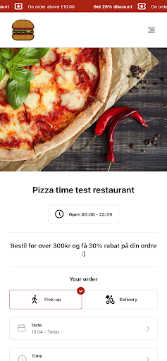 Android application Pizza Lucca screenshort