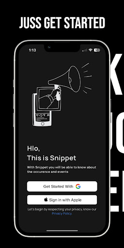 Android application The Snippet screenshort