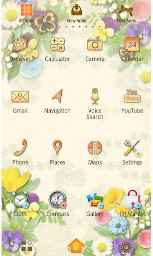 White Garden Wallpaper Theme Screen 3