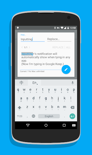 Screenshot of Inputting Plus: Ctrl + Z/F/C/V