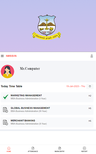 Android application S.VELLAICHAMY NADAR COLLEGE screenshort