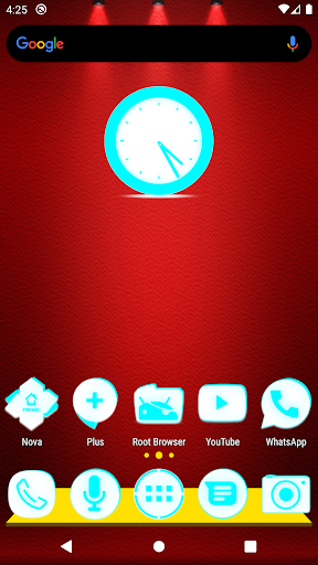 Android application Inverted White Cyan Icon Pack screenshort