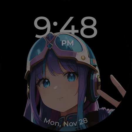 Anime Girl Watch Face screenshot 3