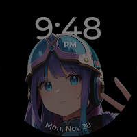 screenshot of Anime Girl Watch Face