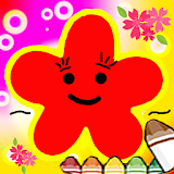 Lets coloring flowers for kids icon