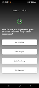 Captura de Pantalla 8 Elvis Presley Trivia Quiz android