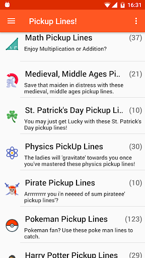 Pickup Lines Flirt Messages Screen 3