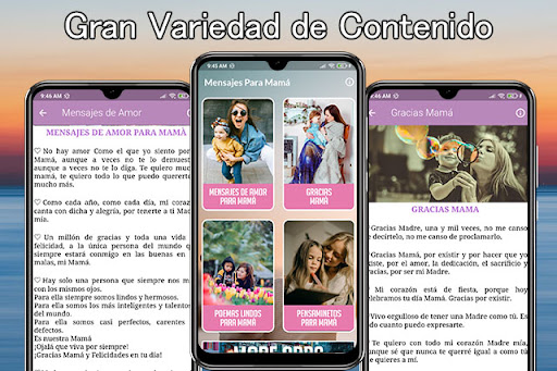 Android application Mensajes de Amor para Mamá screenshort