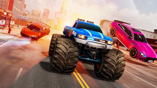 Monster Truck Chase Car Games