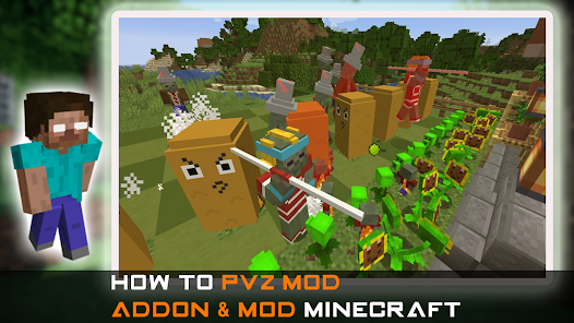 Captura de Pantalla 1 PvZ Mod Addon For Minecraft android