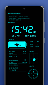 Screenshot 5 Reloj digital e estado batería android