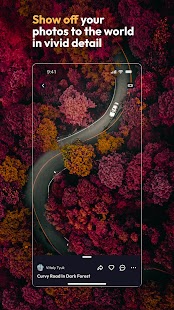 Snímka obrazovky komunity zdieľania fotografií s rozlíšením 500 pixelov