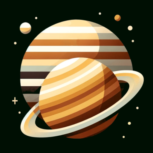 Moons of Jupiter and Saturn logo