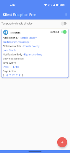 Android application Silent Exception Gratis screenshort