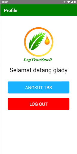 Android application LOGTRANSAWIT screenshort