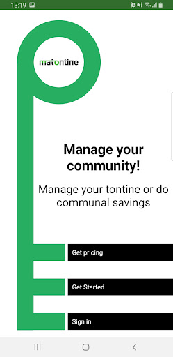Android application MaTontine | Digital Savings screenshort