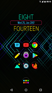 Neon Glow C - Icon Pack Tangkapan layar