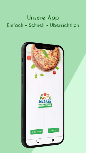 Android application Braker Pizzaservice screenshort