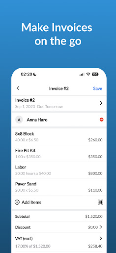 Zippy Invoice Screen 2
