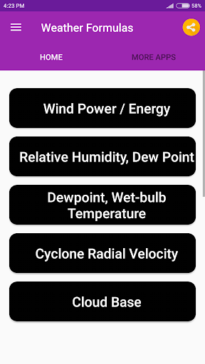 Weather Formulas Screen 2