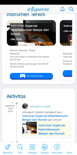 e-Supervisi Mutu Screen 3