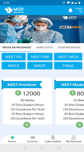 Android application MedExamsprep screenshort