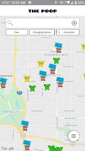 Android application The Poop - Bathroom Finder screenshort