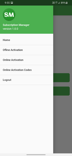 Android application Subscription Manager screenshort