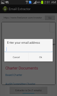 Extract Email Address Screenshot