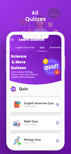 Screenshot of Learn Science, Math, EnglishGr