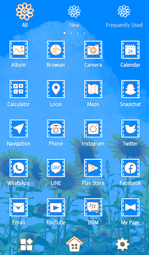 Sunflower Summer Sky Theme Screen 3