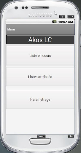 Android application AkosLC screenshort