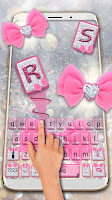 screenshot of Glitter Pink Bow Keyboard