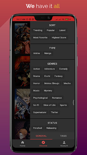 Android application Otaku Guide screenshort
