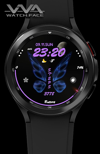 Android application VVA08 Butterfly Watchface screenshort