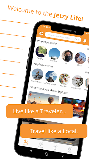 Android application Jetzy - Connect, Travel, Enjoy screenshort