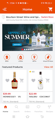 Android application Bourbon Street Wine & Spirits screenshort