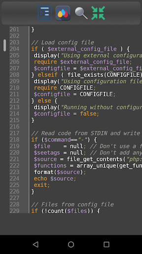 Android application APhpEditor ( Android PHP IDE t screenshort