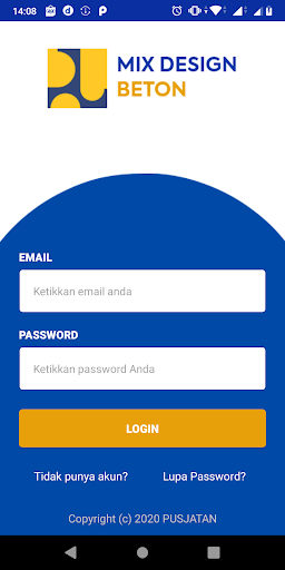 Android application Mix Desain Beton screenshort