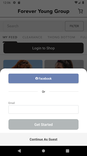 Android application Forever Young Group screenshort
