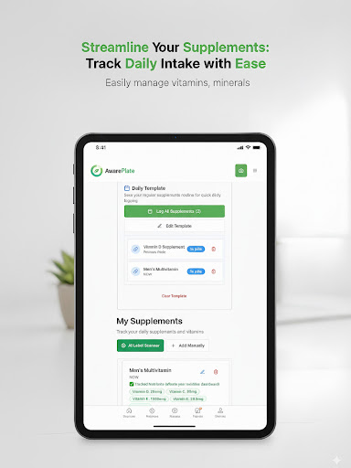 AwarePlate AI Meal Tracker
