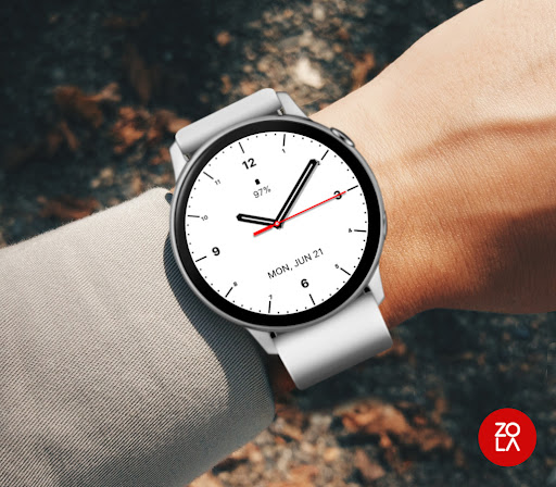 White Analog Watch Face Screen 3
