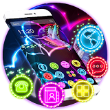 Neon Colorful Hummingbird Theme icon