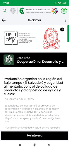 Cooperación y Voluntariado UCM Screen 2