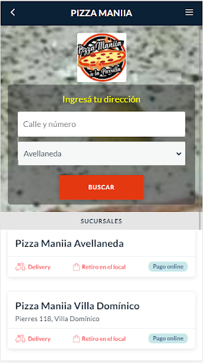 Android application Pizza Maniia screenshort