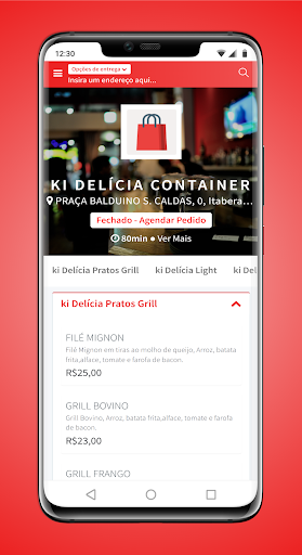 Android application KI DELÍCIA CONTAINER screenshort