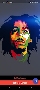 Captura de Pantalla 1 Bob Marley Reggae Wallpapers android