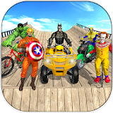 Impossible Mega Ramp Superheros Stunt Racing Sim icon
